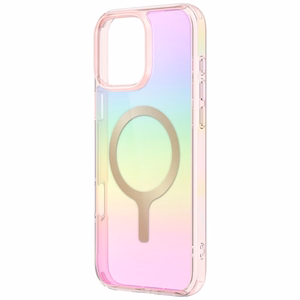 Uniq Iridescia Magclick uzlādes apvalks iPhone 16 Pro Max – rozā