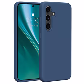 Etteri Silikona maciņš for Samsung Galaxy S25 Plus tumši zils