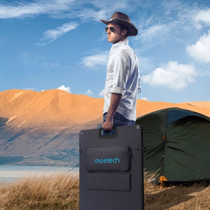 Choetech SC011 saules lādētājs 200W pārnēsājams saules panelis - melns