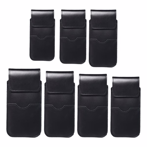 ROYAL - Leather universal flap pocket / black - Size XL - IPHONE 11 / 12 / 13 / SAMSUNG S7 EDGE