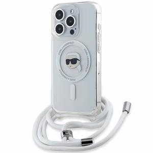 Karl Lagerfeld Crossbody IML Karl Head Magnētiskais viedtālruņa apvalks iPhone 15 Pro – caurspīdīgs