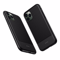 Crong Prestige Carbon Cover - iPhone 11 Pro maciņš (melns)