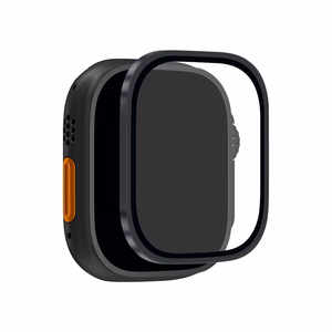 Закалённое стекло Puro с титановой рамкой для Apple Watch Ultra / Ultra 2 / Ultra 3M — чёрный