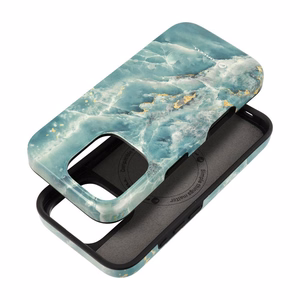 Case for iPhone 15 PRO MAX Forcell F-Protect Mirage compatible with Magsafe Military Drop-Test green marble