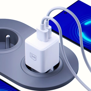 Balts 3mk Hyper GaN tīkla lādētājs, 20 W, QC4+/PD/PPS, USB 1A1C, ES
