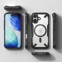 Ringke Fusion X magnētiskais MagSafe apvalks iPhone 17 - melns