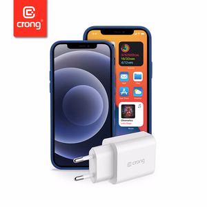 Crong USB-C Travel Charger 20 W PD sienas lādētājs, balts