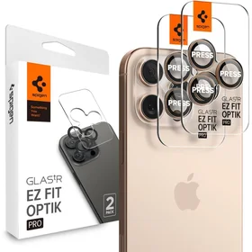 Spigen Optik Pro GLAS.TR „EZ FIT“ kameras aizsargs 2-PACK iPhone 16 Pro / Pro Max - brūna
