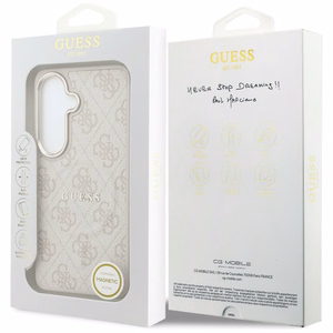 Guess maciņš 4G Embossed Ring MagSafe priekš Samsung Galaxy S26 rozā