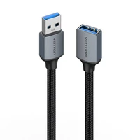 USB-A 3.0 kabelis A Male uz Female Vention CBLHI 3m (melns)