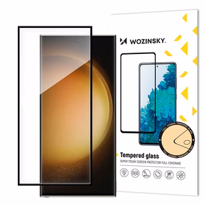 Wozinsky pilnībā līmējams rūdīts stikls Samsung Galaxy S24 Ultra ar melnu rāmi