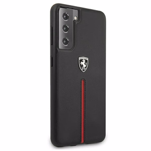 Ferrari FEOSIHCS21MBK S21+ G996 чёрный/чёрный жёсткий чехол Off Track Leather Nylon Stripe
