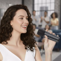 Blavec portatīvais Bluetooth skaļrunis WS-08 Karaoke Idol 8W ar 2 mikrofoniem melns