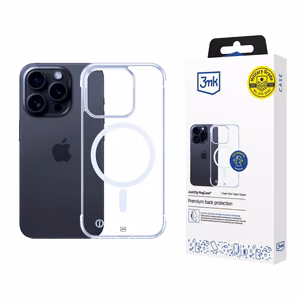 3mk Just20g Magnētiskais viedtālruņa apvalks iPhone 15 Pro - caurspīdīgs
