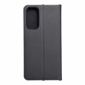 LUNA Book Carbon viedtālruņa apvalks XIAOMI Redmi Note 11 / 11S melns