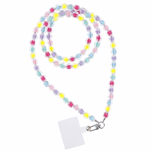 COLORFUL tālruņa siksniņa, tālruņa piekariņš / auklas garums 120 cm (60 cm cilpā) / ap kaklu – daudzkrāsains
