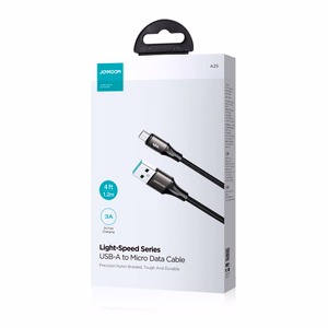 USB kabelis Joyroom SA25-AM3 USB uz MicroUSB 3A 1,2 m melns