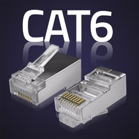 Qoltec 54556 RJ45 modular connector | CAT6 | FTP |zelta-plated contacts | 100 pieces