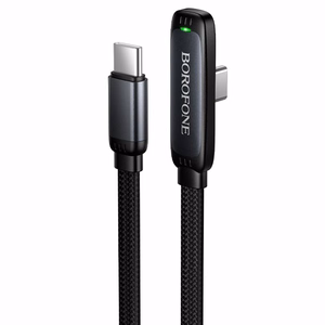 Melns Borofone BX126 Skillful USB-C–USB-C kabelis, PD 60 W, 1 m