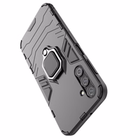 Viedtālruņa apvalks Ring Armor Samsung Galaxy A24 4G ar magnētisko turētāju un gredzenu - melns