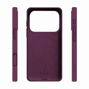 Etteri Silicone Mag maciņš iPhone 17 Pro Max / 18 Pro Max 6,9 collu, tumšā ķiršu krāsā