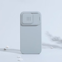 Nillkin CamShield Silky Silikona viedtālruņa apvalks iPhone 14 Pro Max silikona apvalks ar kameras aizsargu zils