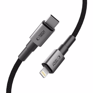 Tech-Protect UltraBoost DNA USB-C / Lightning PD27W/3A kabelis 100 cm - pelēks