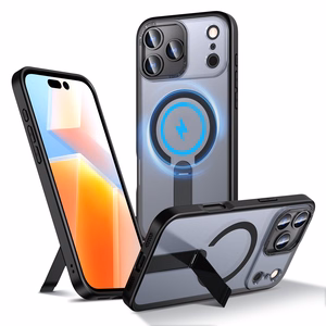 Hybrid Armor X Case for iPhone 17 Pro Max with Stand, Compatible with MagSafe - Black