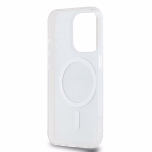 DKNY IML mono un svītrainais magnētiskais viedtālruņa apvalks iPhone 15 Pro – bēšs