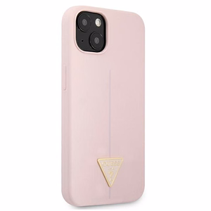 Guess GUHCP13SSLTGU iPhone 13 mini 5.4" violets cietais apvalks silikona trīsstūris