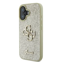 Guess Fixed Glitter Big 4G viedtālruņa apvalks iPhone 16 Plus - zelta