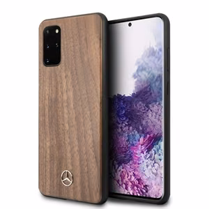Mercedes Wood Line Walnut viedtālruņa apvalks Samsung Galaxy S20+ – brūns