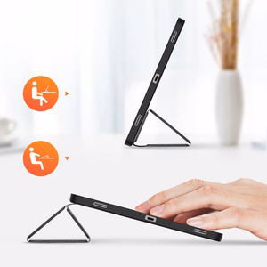 Dux Ducis Domo PU Ādas apvalks ar statīvu Samsung Tab S10+ / S9+ / S9 FE+ - melns