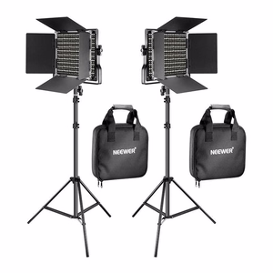 Neewer 660 divkrāsu LED komplekts, divas lampas 40W 3200-5600K