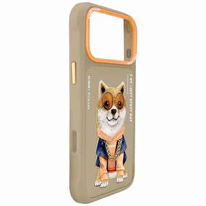 Bēšs NIMMY STILĪGS SUNS AR BRILLĒM vāciņš modelim IPHONE 18 Pro/17 Pro