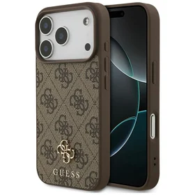 Guess 4G Small Classic Logo MagSafe futrālis iPhone 17 Pro - brūns