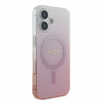 Guess IML Mirdzošs gradients Magnētiskais viedtālruņa apvalks iPhone 16 Plus - rozā