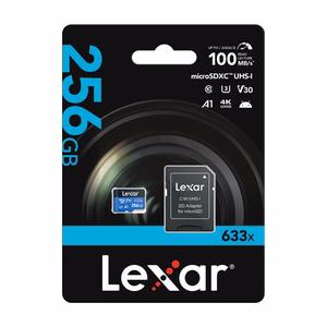 Lexar High-Performance 633x microSDXC 256GB memory card + SD adapter