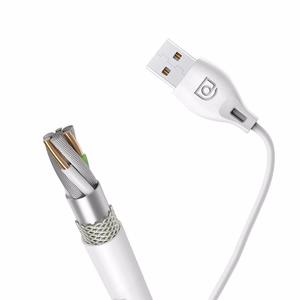 Dudao L4M USB-A - MicroUSB 2.4 A Kabelis 1m - Balts