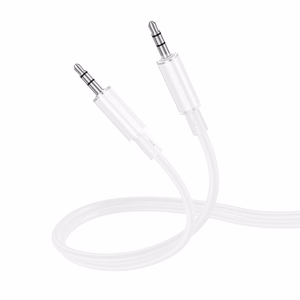 Borofone Kabelis AUX BL21 Lemon - 3,5 mm audio ligzda uz 3,5 mm audio ligzdu - 1 metra garš balts kabelis