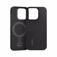 Benks Montage Magnētiskais Armor Air Kevlar viedtālruņa apvalks PC rāmis 600D+1500D (MB65) Iphone 16 Pro melns
