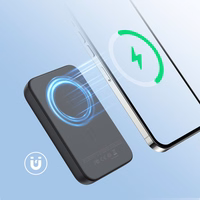 Ārējā baterija Power Bank Joyroom JR-W020 20W Magnētiskā bezvadu 10000mAh melna