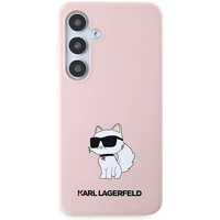 Karl Lagerfeld silikona Choupette viedtālruņa apvalks Samsung Galaxy S24+ - rozā