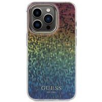 Guess IML Faceted Mirror Disco Iridescent viedtālruņa apvalks iPhone 14 Pro - daudzkrāsains