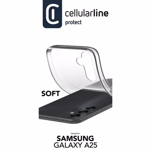 Cellularline Soft vāciņš ierīcei Samsung Galaxy A25 5G, caurspīdīgs