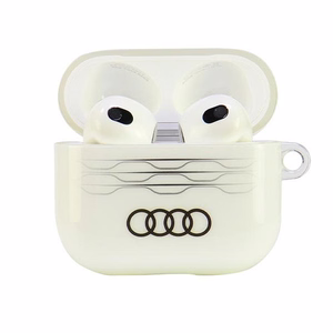 Audi IML ģeometrisks raksts AirPods 3 apvalks - balts