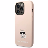 Karl Lagerfeld KLHCP14XSLCTPI iPhone 14 Pro Max 6.7 "cietais apvalks gaiši rozā / gaiši rozā Silikona Choupette Ķermenis