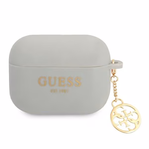 Guess GUAPLSC4EG AirPods Pro apvalks pelēks silikona šarma 4G kolekcija