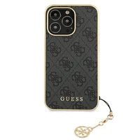 Guess GUHCP13XGF4GGR iPhone 13 Pro Max 6.7" pelēks cietais apvalks 4G Šarmu Kolekcija