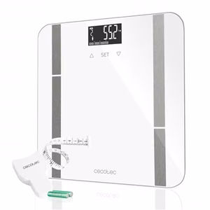 Cecotec Surface Precision 9400 Full Healthy – viedie vannasistabas svari, līdz 180 kg, 100 g precizitāte, baltā krāsā